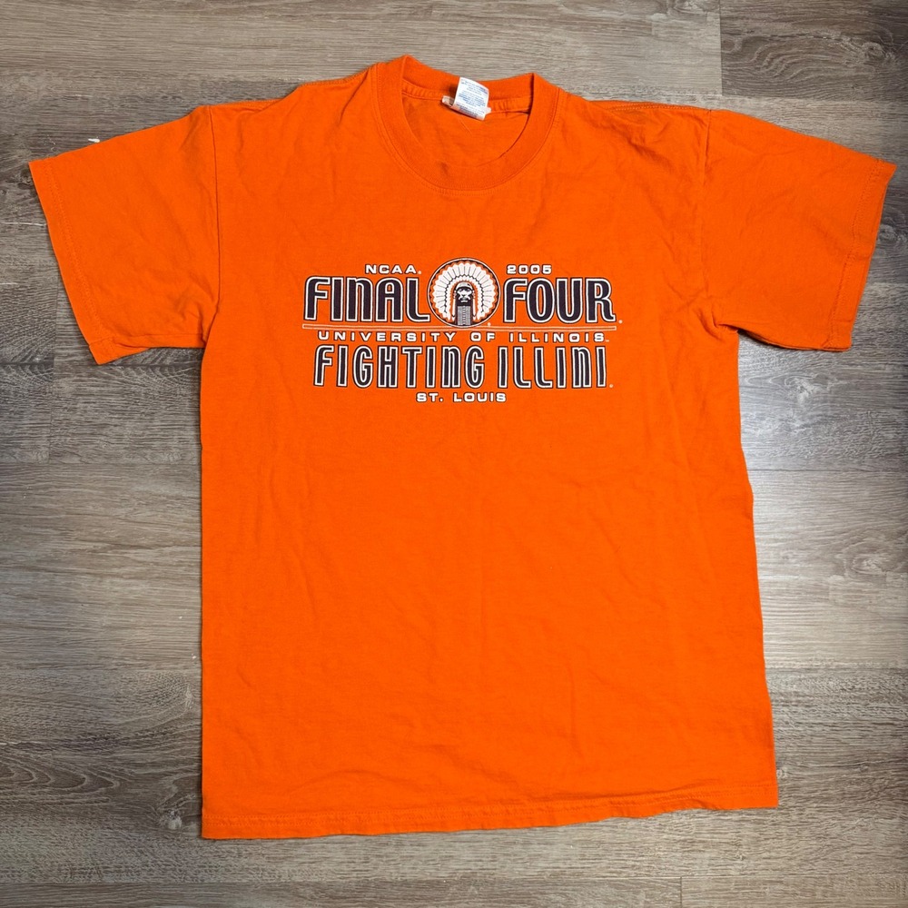 Step Ahead Illinois Fighting Illini 2005 NCAA Final Four Orange T-Shirt Mens M